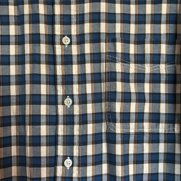 Structure men’s blue and white long sleeve button down flannel shirt size small - Picture 3 of 10